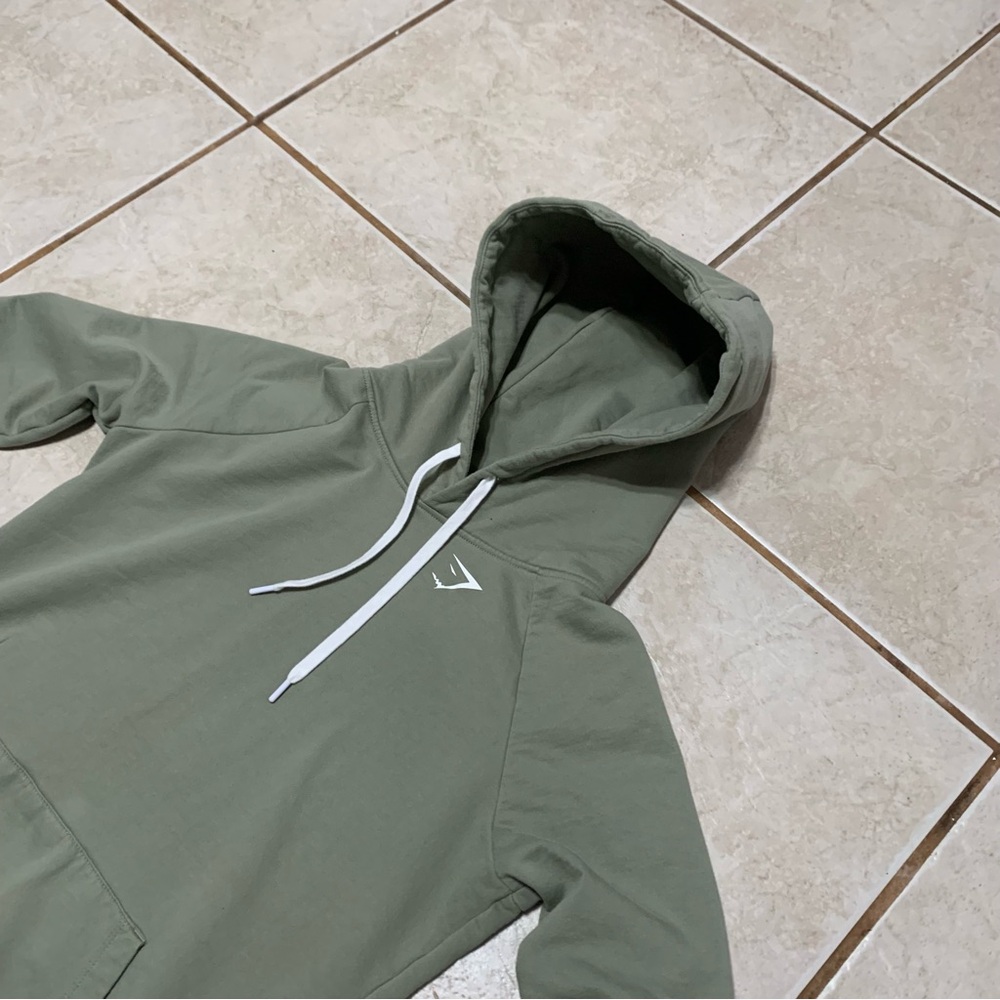Gymshark Crest Hoodie Green Small
